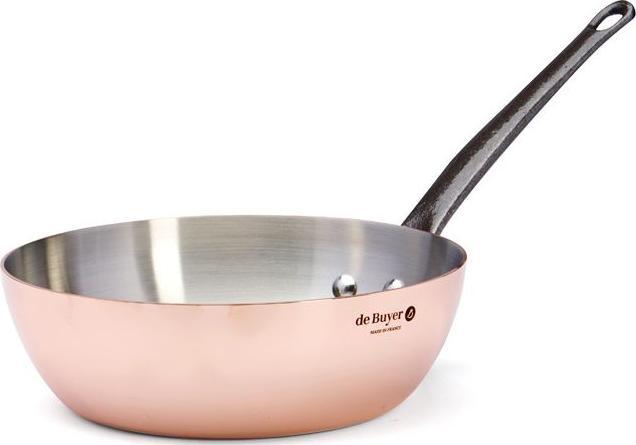 Produktbild de Buyer Inocuivre Sauteuse mit Gusseisengriff (Bratpfanne, Edelstahl, Kupfer, 20 x 17.80 cm)