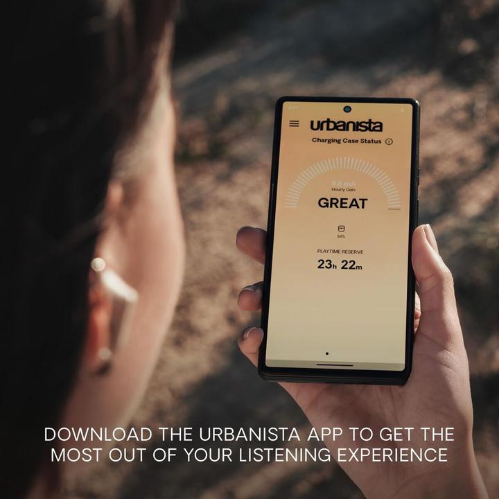 Actual product image Urbanista Phoenix Bluetooth Wireless In-Ear Headphones Solar Charging Rose (ANC, 8 h, Wireless)