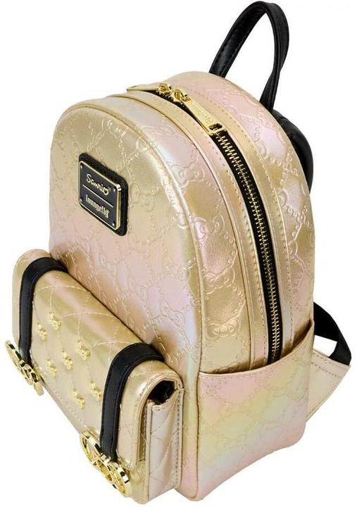 Actual product image Loungefly Hello Kitty 50th Anniversary by Mini Backpack Metallic Gold