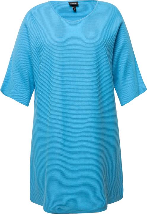 Immagine prodotto Ulla Popken Maglione dal taglio oversize con lati aperti, scollo rotondo e maniche a 3/4 (46, 48)