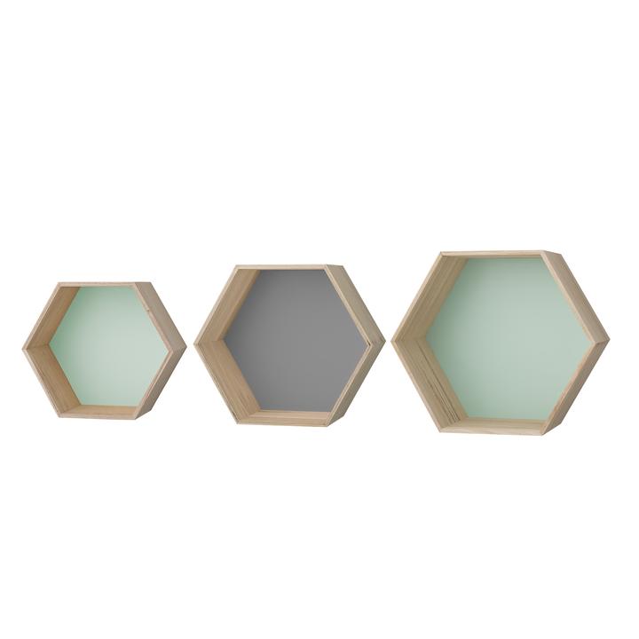 Bloomingville Hexagonal, 3er Set