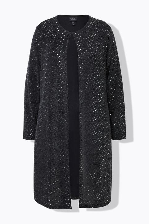 Actual product image Ulla Popken Sequined Longline Open Shape Jacket (46, 48)