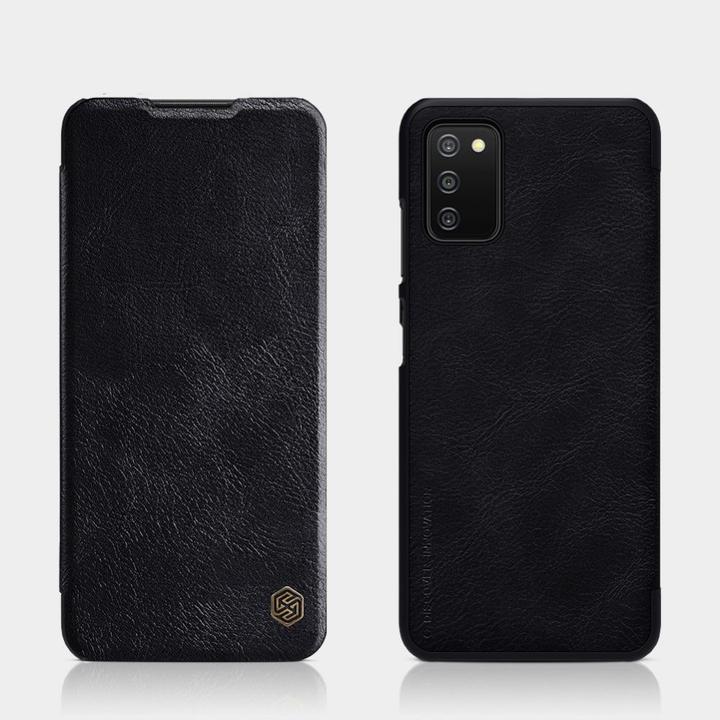 Produktbild Nillkin Qin leather case for Samsung Galaxy A03s black (Samsung Galaxy A03s)