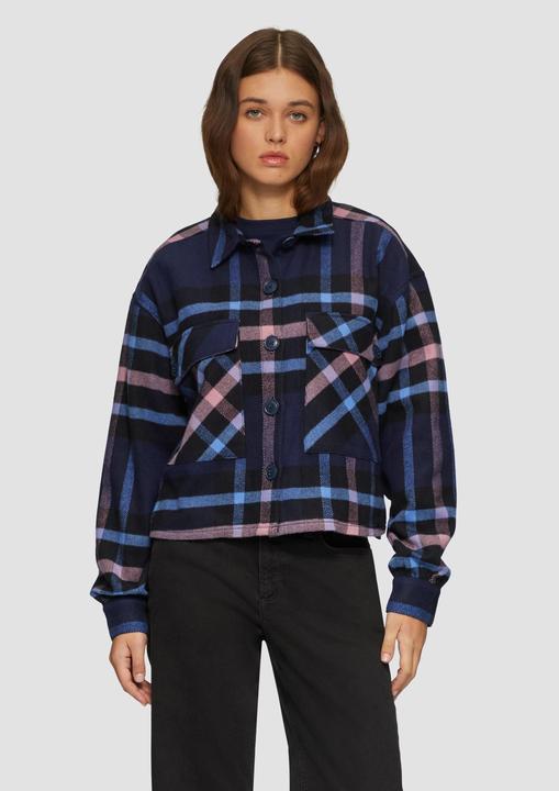 Actual product image S.Oliver Bluse Cropped Overshirt aus Flanell (38)