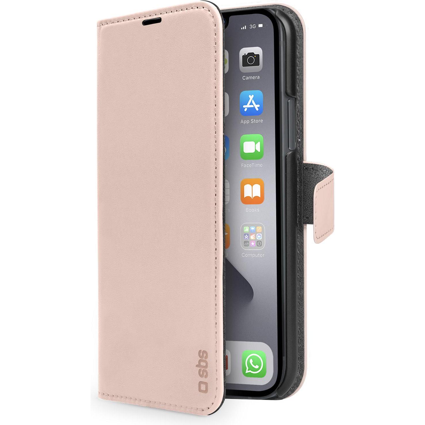 SBS Klapphülle (Apple iPhone 13 Pro), Smartphone Hülle, Rosa