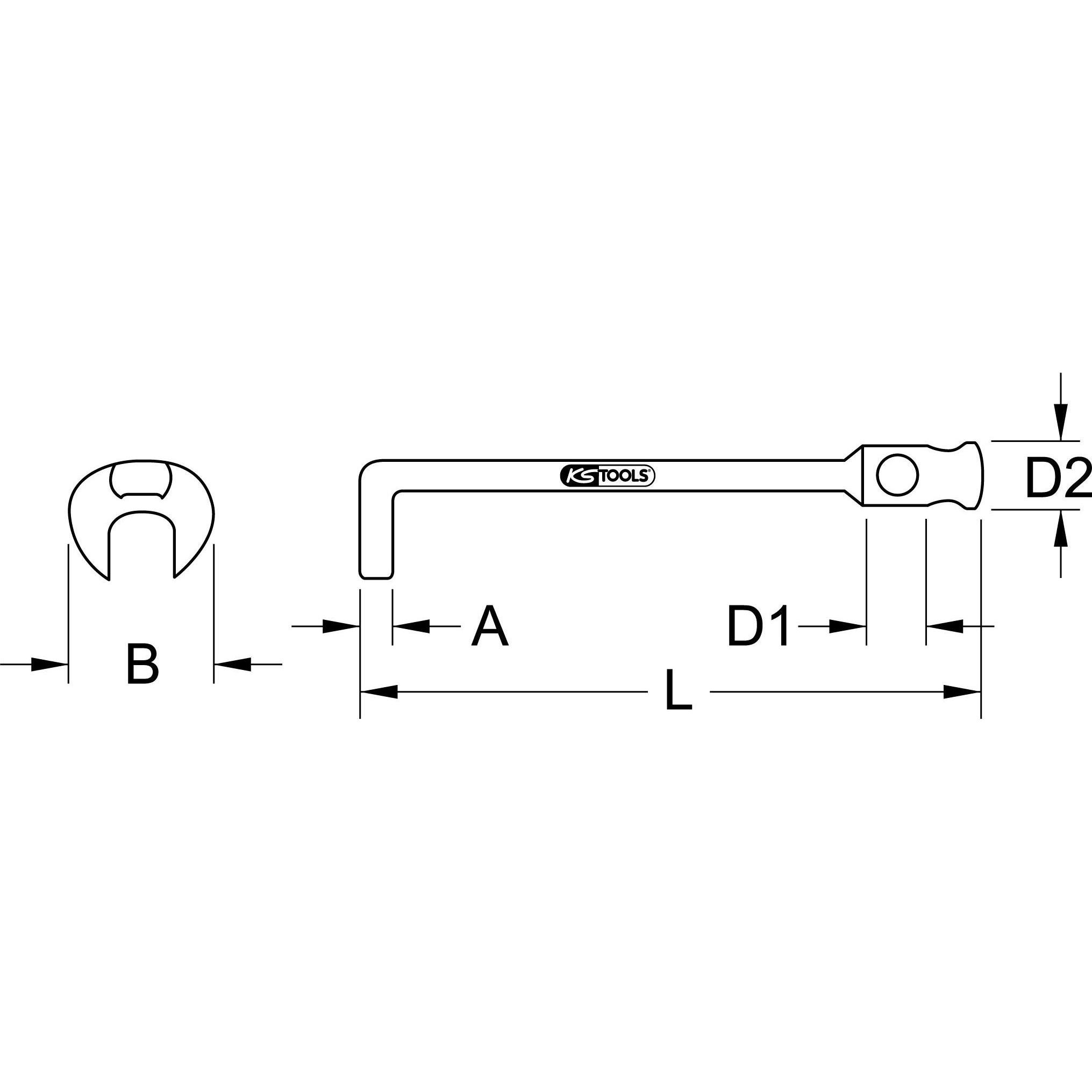 Thumbnail - KS Tools, Schraubenschlüssel, Klauenschlüssel (19 mm)