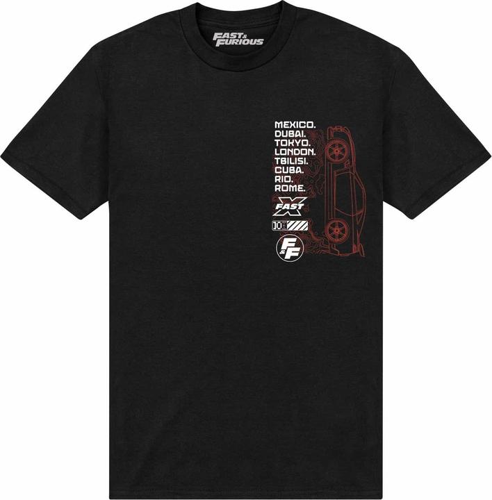 Actual product image Fast Unisex Adult Cities T-Shirt (XL)