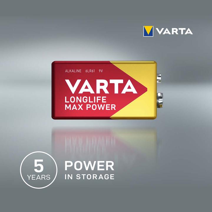Produktbild Varta Longlife Max Power (1 Stk., 9V Block, 640 mAh)