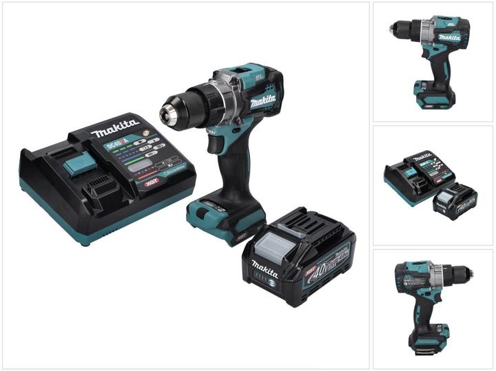 Actual product image Makita DF 001 GM1 Cordless drill driver 40 V max. 140 Nm XGT Brushless + 1x battery 4.0 Ah + charger (Rechargeable battery operated)