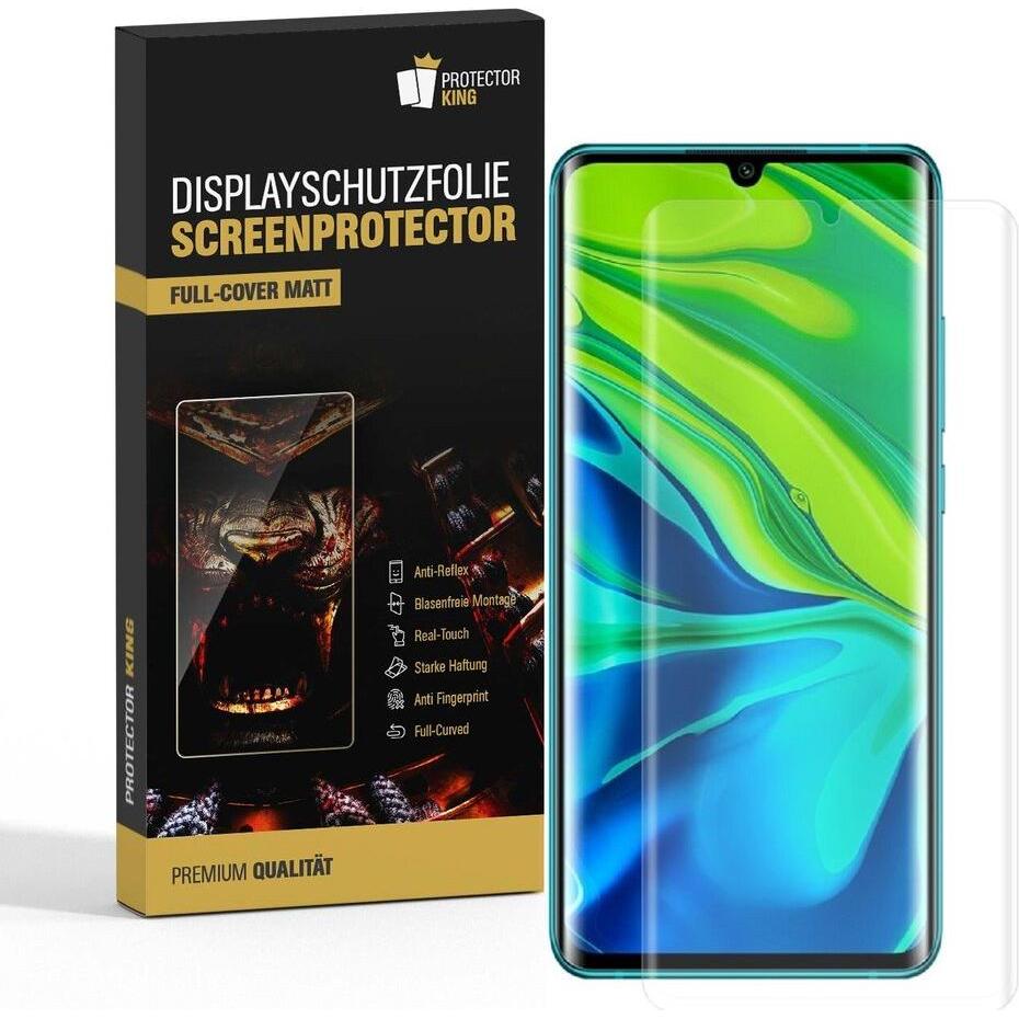 Protectorking 4x Premium Displayschutzfolie Matt Entspiegelt (4 Stück, Xiaomi Mi Note 10), Smartphone Schutzfolie