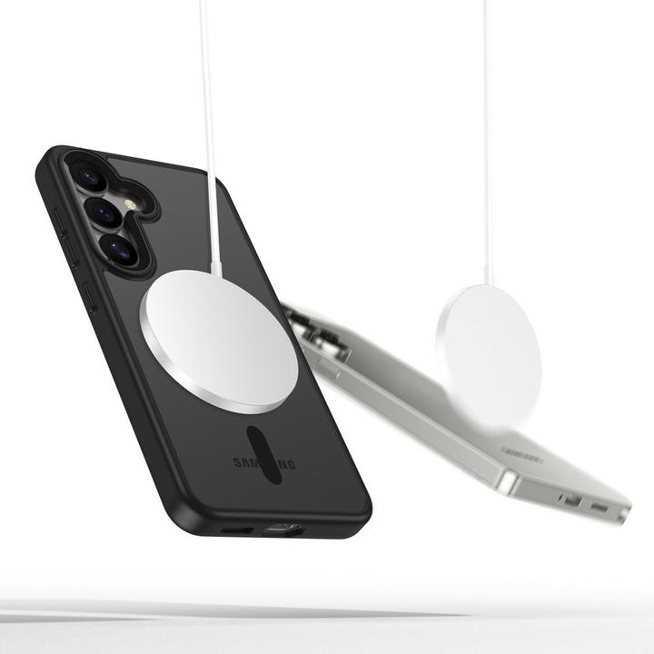 Actual product image Tech-Protect MagMat MagSafe Case for Samsung Galaxy S25 - Clear Black (Samsung Galaxy S25)