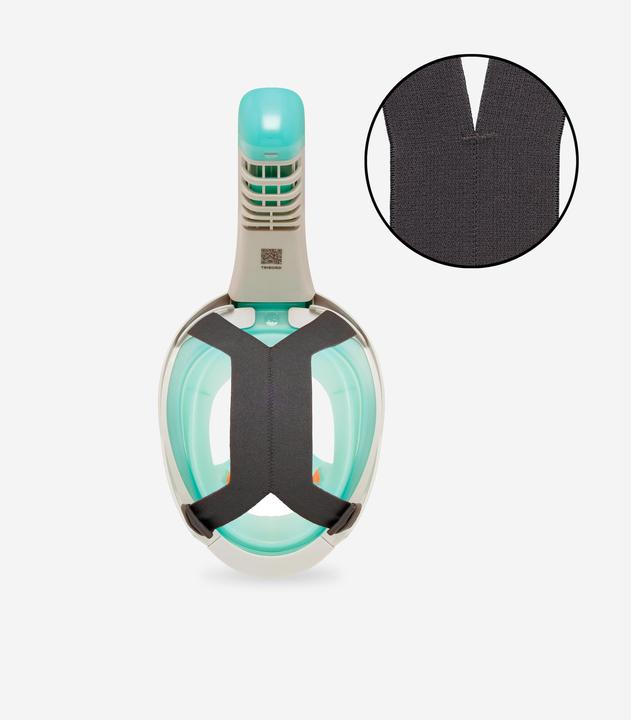 Produktbild Subea Schnorchelmaske Tauchen Damen/Herren - Easybreath 900 beige/grün