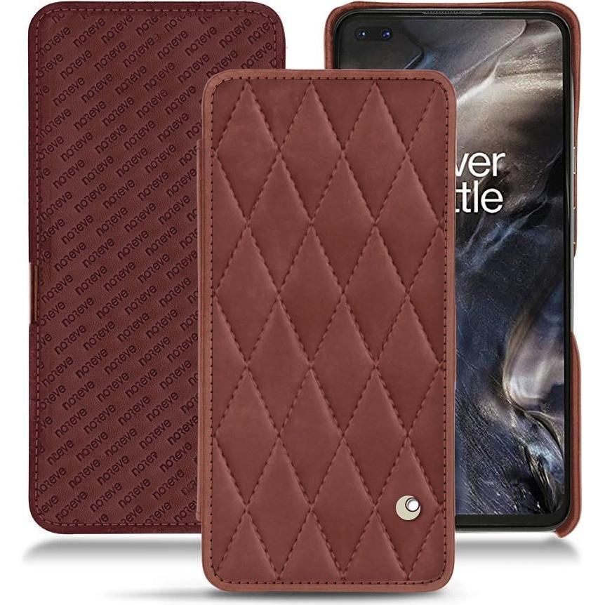 Noreve Lederschutzhülle horizontal (OnePlus Nord), Smartphone Hülle, Rot