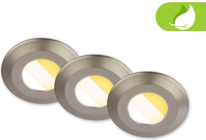 Actual product image Briloner Sustainable ultra-flat LED recessed lights set of 3 (520 lm)