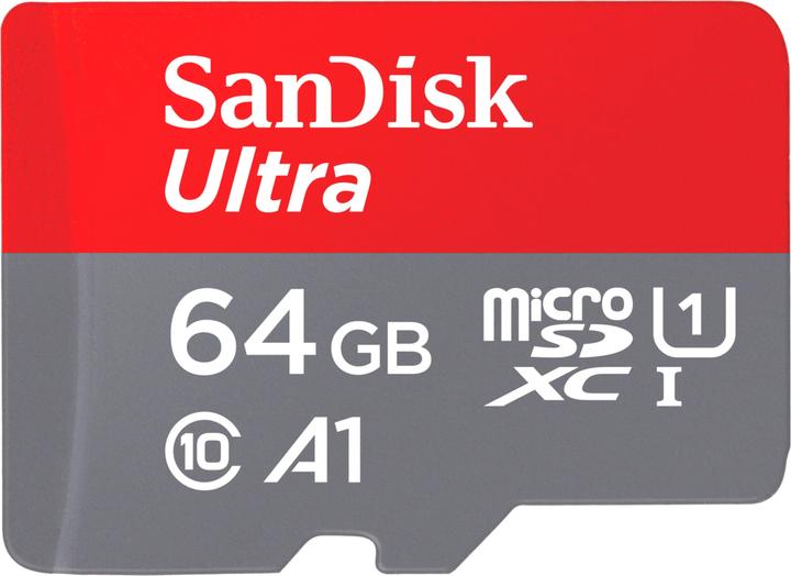 Sandisk Ultra microSD A1 (64 GB, microSDXC, U1, UHS-I)