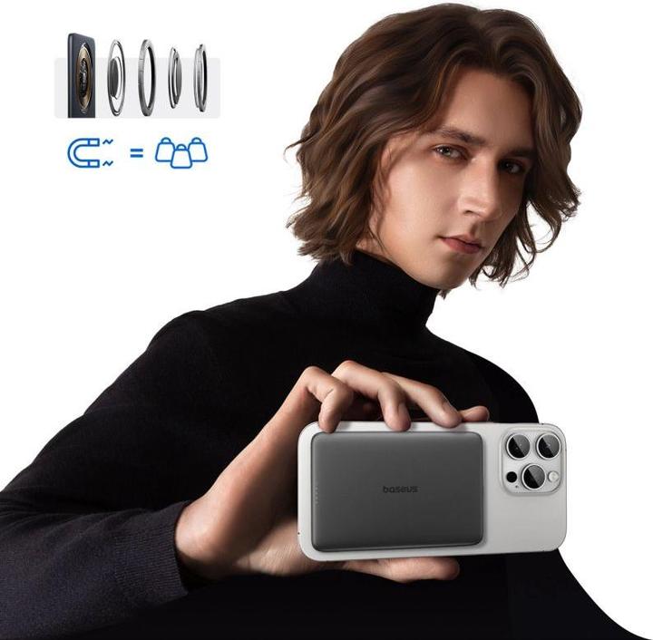 Actual product image Baseus PicoGo AM41, 5000mAh, 20W, PD + FQI, Black (5000 mAh, 20 W)