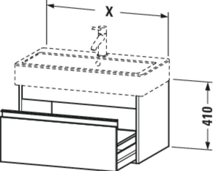 Produktbild Duravit Waschtischunterbau KETHO 440x450x410mm basalt matt (45 x 44 x 41 cm)