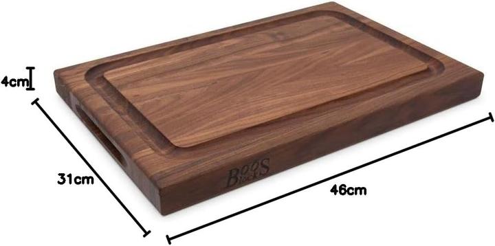 Actual product image John Boos Blocks Walnut Collection BBQ snijplank 46 x 31 x 4 cm walnoothout