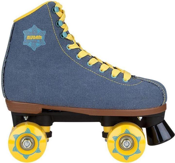 Immagine prodotto Nijdam Retro Rolschaatsen - Denim Rebel - Denimblauw/Geel - 39 (39)