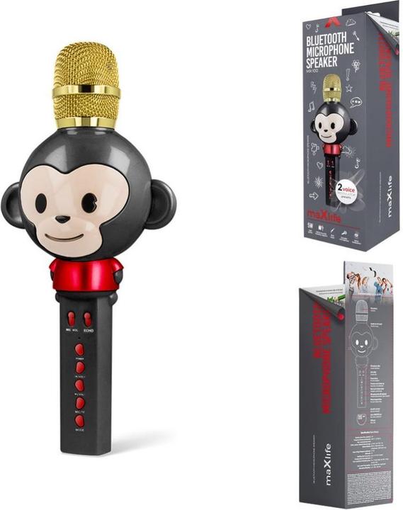 Produktbild Maxlife Bluetooth microphone with speaker Animal MX-100 black