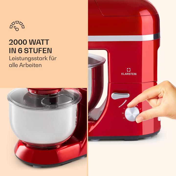 Image du produit Klarstein Knetmaschine mit Fleischwolf (2000 W)