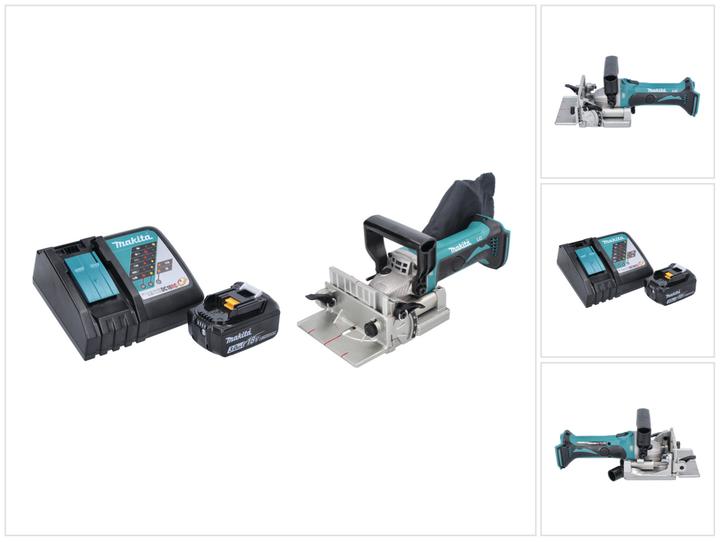 Produktbild Makita DPJ 180 RF1 Akku Nutfräse 18 V 100 mm + 1x Akku 3,0 Ah + Ladegerät