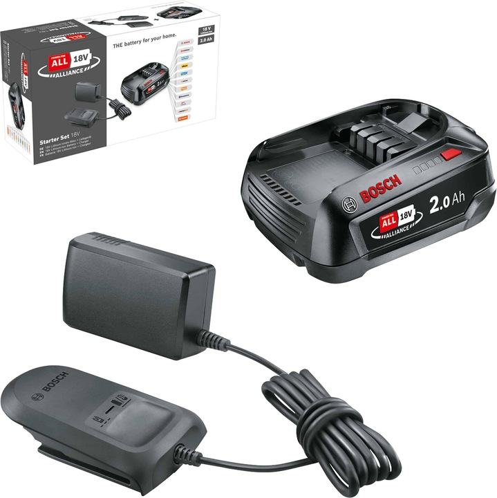 Ladegerät AL 18V-20, Karton, 1x Akkupack PBA 18V 2.0Ah W-B