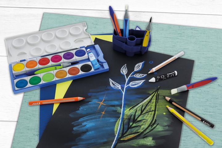 Productafbeelding Pelikan Fluorescerende verf in de Eco ondoorzichtige verfdoos, 12 kleuren (12 ml)