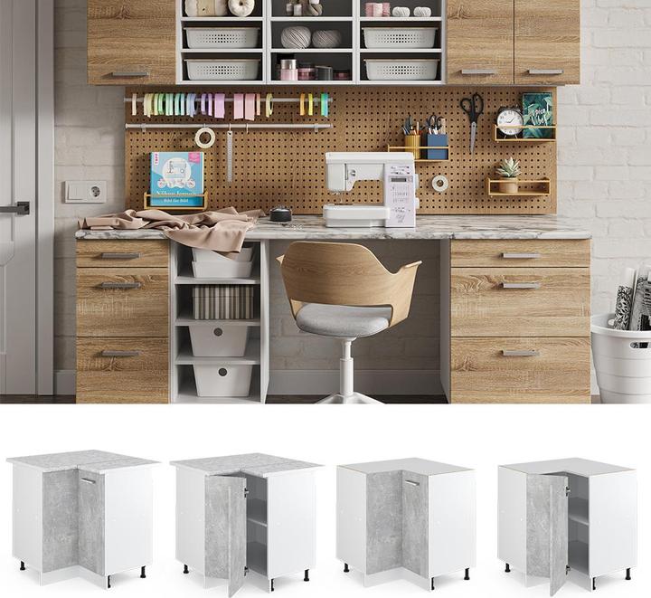 Actual product image Vicco Eckschrank für Haushaltsgegenstände R-Line (75.5 x 60 x 81.5 cm)