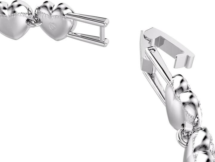 Image du produit Swarovski x Ariana Grande Tennis Armband Verschiedene Schliffe Herz Weiss Rhodiniert (22 cm, Métal Swarovski)