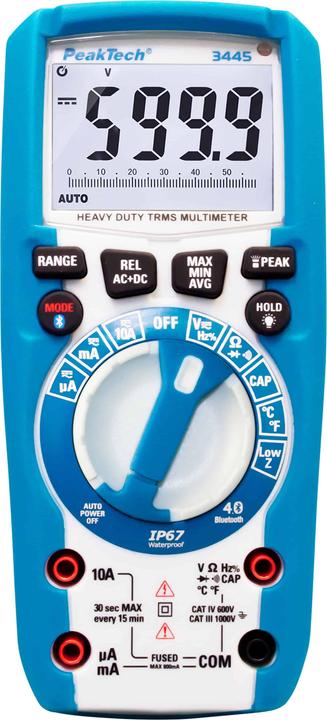 Produktbild Peaktech P 3445 True RMS Digitalmultimeter (CAT IV 600V, CAT III 1000V)
