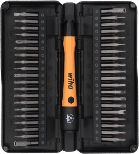 Actual product image Wiha Micro Bit Set (Phillips PH M000 cross, Cross Phillips PH M00, Cross Phillips PH M0, Cross Phillips PH M1, Cross Phillips PH M2, Screw slot M3, Screw slot M2, Hexagon socket TX M5, Hexagon socket TX M4, Hexagon socket TX M3, Hexagon socket TX M2)