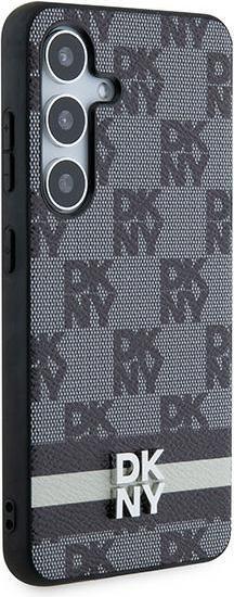 Actual product image DKNY DKHCSPCPTSSK S921 czarny/black hardcase Leather Checkered Mono Pattern & Printed Stripes (Samsung Galaxy S24)