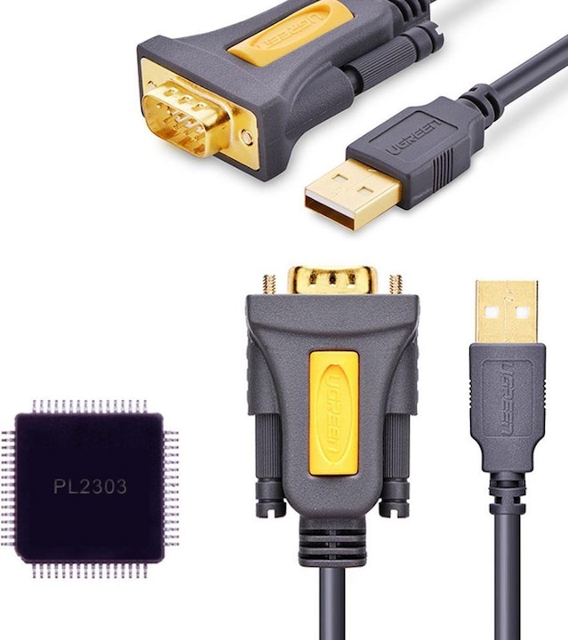 Actual product image Ugreen Cable USB do RS-232 CR104, 1.5m (black) (1.50 m)