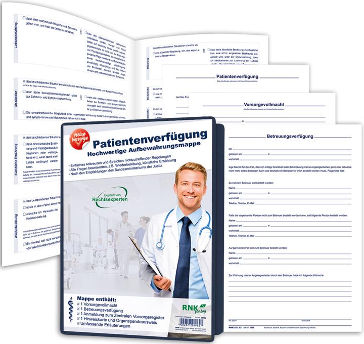 Immagine prodotto Rnk Cartella "Il mio testamento biologico", per 1 persona, DIN A4, blu scuro