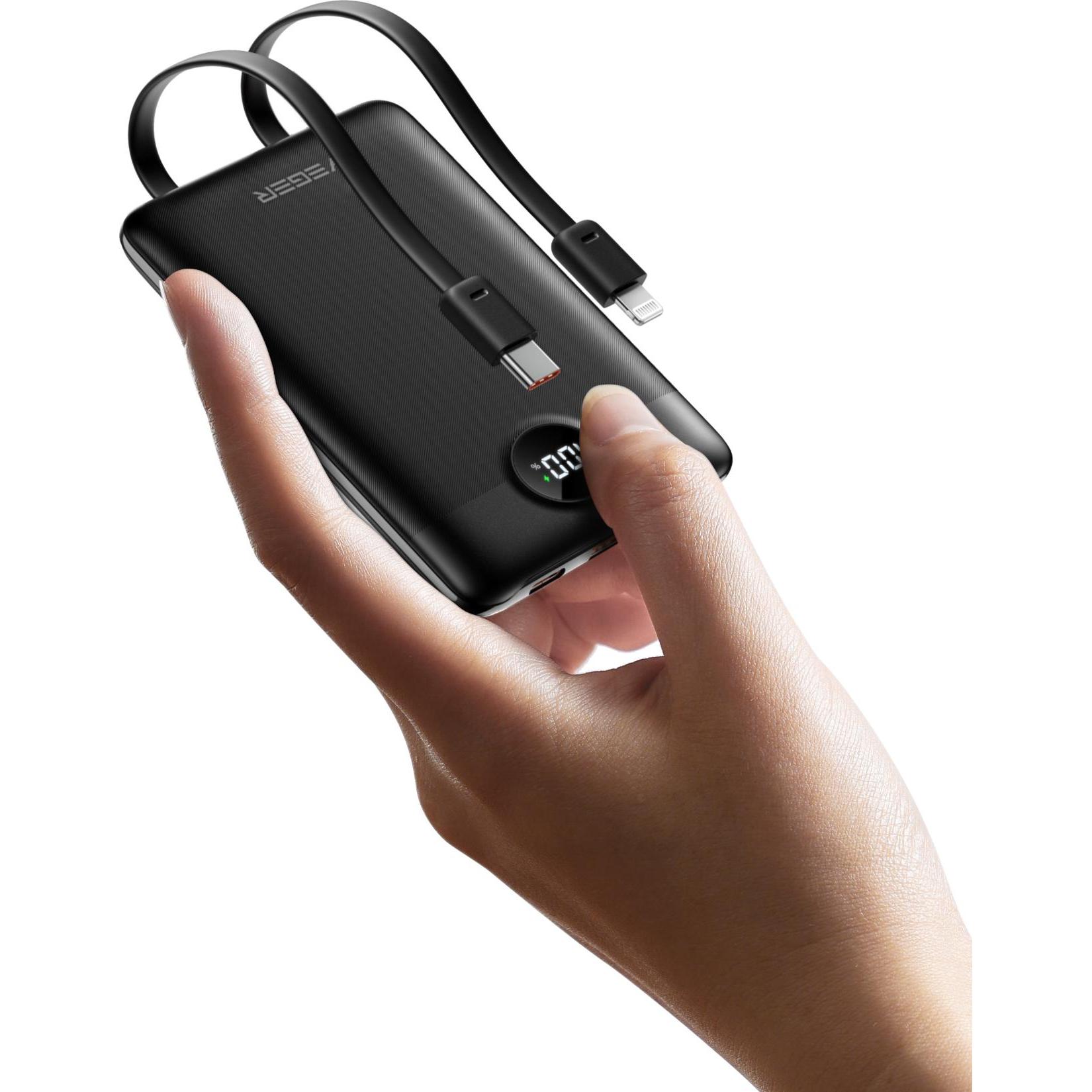 Thumbnail - Veger C11 (10000 mAh, 22.50 W, 38.50 Wh), Powerbank, Schwarz