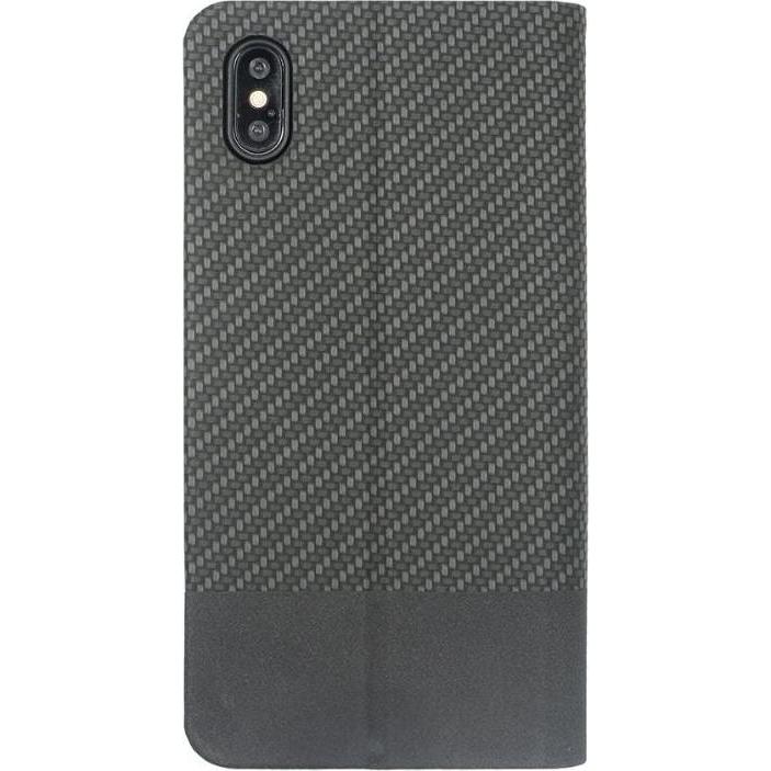 Tellur Custodia a libro in carbonio per iPhone XS MAX nero (Apple iPhone XS Max), Cover smartphone, Nero