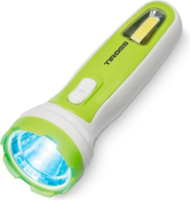 Actual product image Tiross FLASHLIGHT STRAIGHT 1WLED 2W COB 3xAA/WITHOUT BATTERY TS-1911