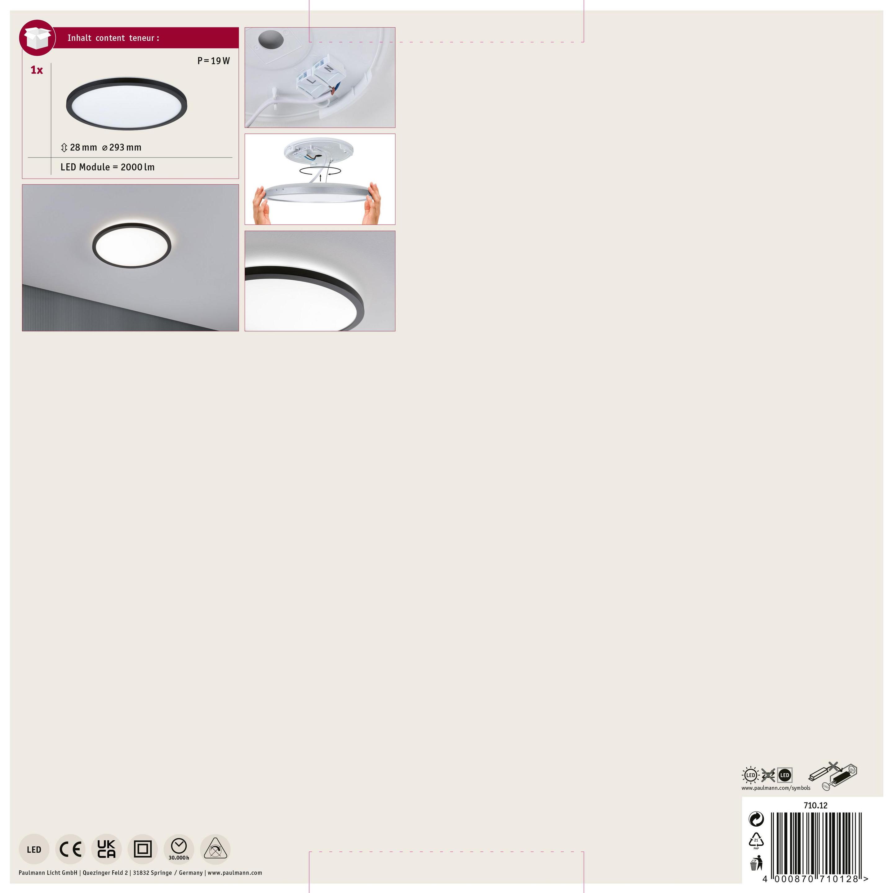 Thumbnail - Paulmann, Wandleuchte + Deckenleuchte, Atria Shine (1600 lm)