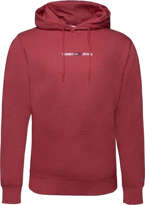 Tommy Hilfiger Tommy Jeans Straight Logo Hoodie deep crimson