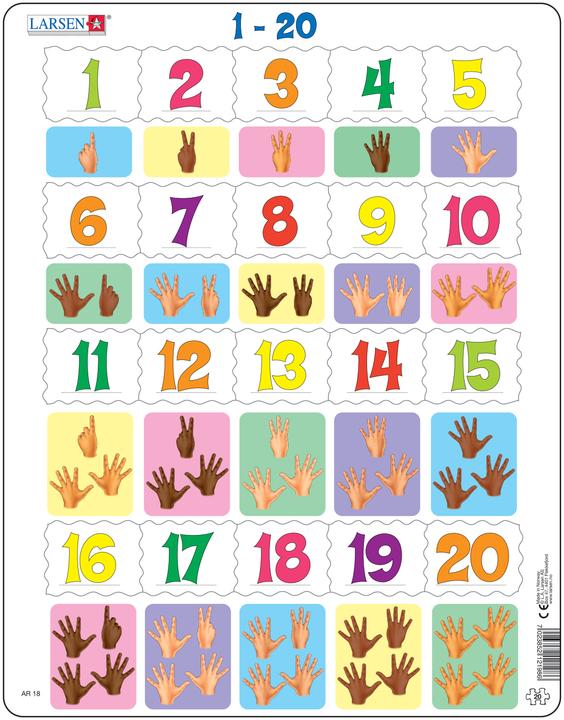 Image du produit Larsen Puzzle - Chiffres 1-20 (20 pièces)