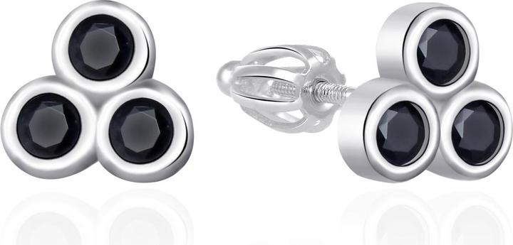 Immagine prodotto Agato - Silver earrings with black zircons AGT-E032SBK (Argento)