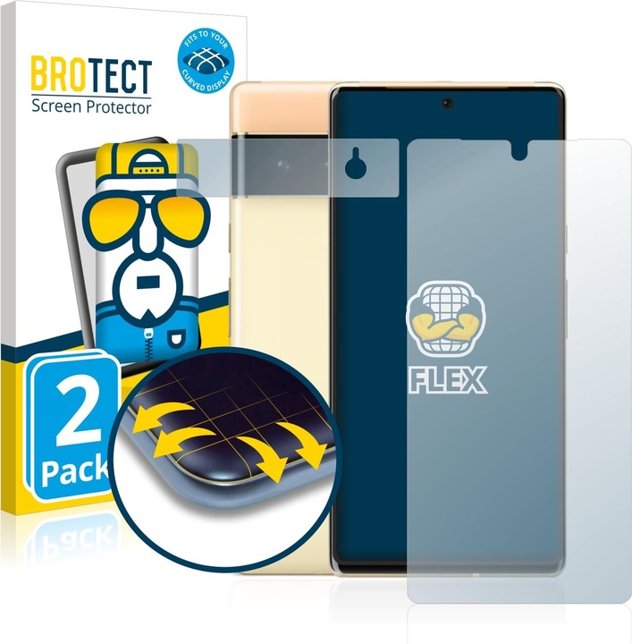 BROTECT Full-Cover Displayschutz (2 Stück, Google Pixel 6 Pro)