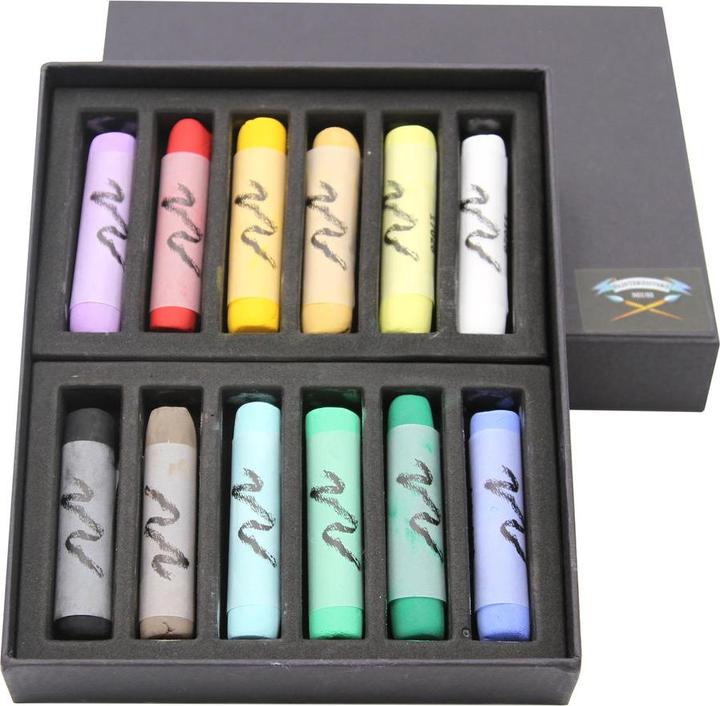 Paintersisters Pastel roulé à la main 12 pièces (Multicolore, 1 x)