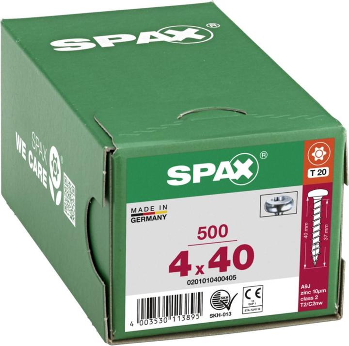 Produktbild Spax Halbrundkopf T-Star Plus T20 Vollgewinde Wirox (500 Schrauben pro Stück)