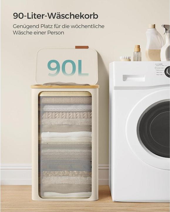 Immagine prodotto Songmics Cesto della biancheria (90 l)