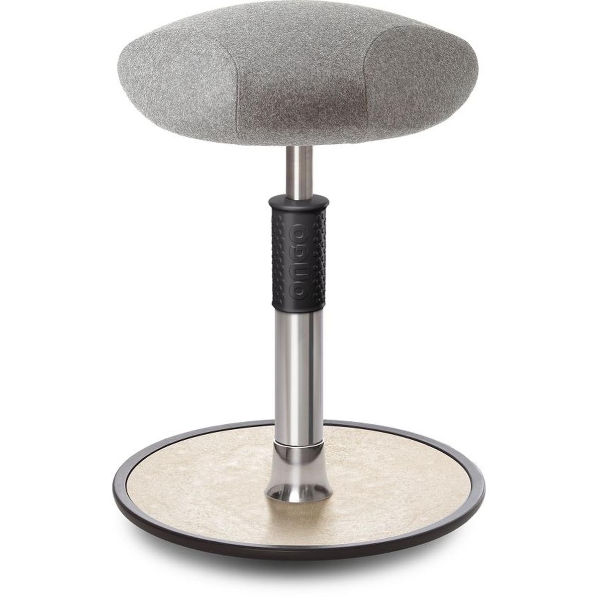 Ongo, Bürostuhl, Sitz- Stehhocker Free Regular Triangel kvadrat Divina h.grau chr. /creme