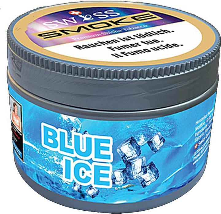 Produktbild Swiss Smoke Blue Ice Shisha Tabak 100g (Minze, 100 g)