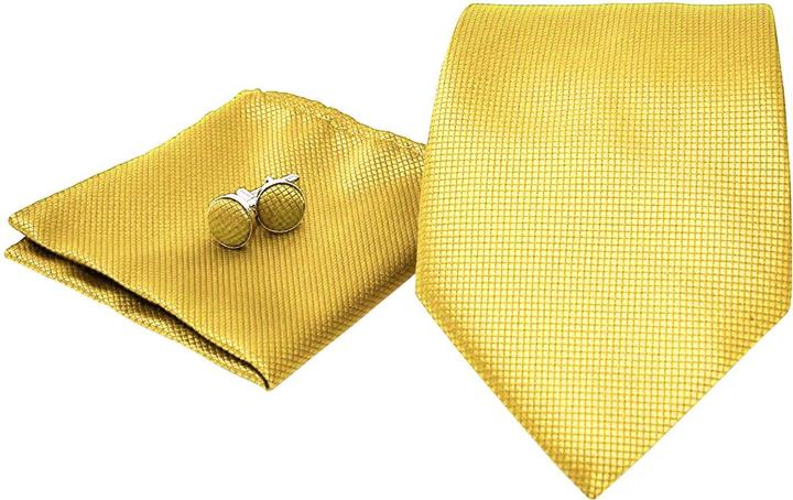 Produktbild JTI Kostümzubehör | Krawatte + Einstecktuch + Manschettenknöpfe - Gelb