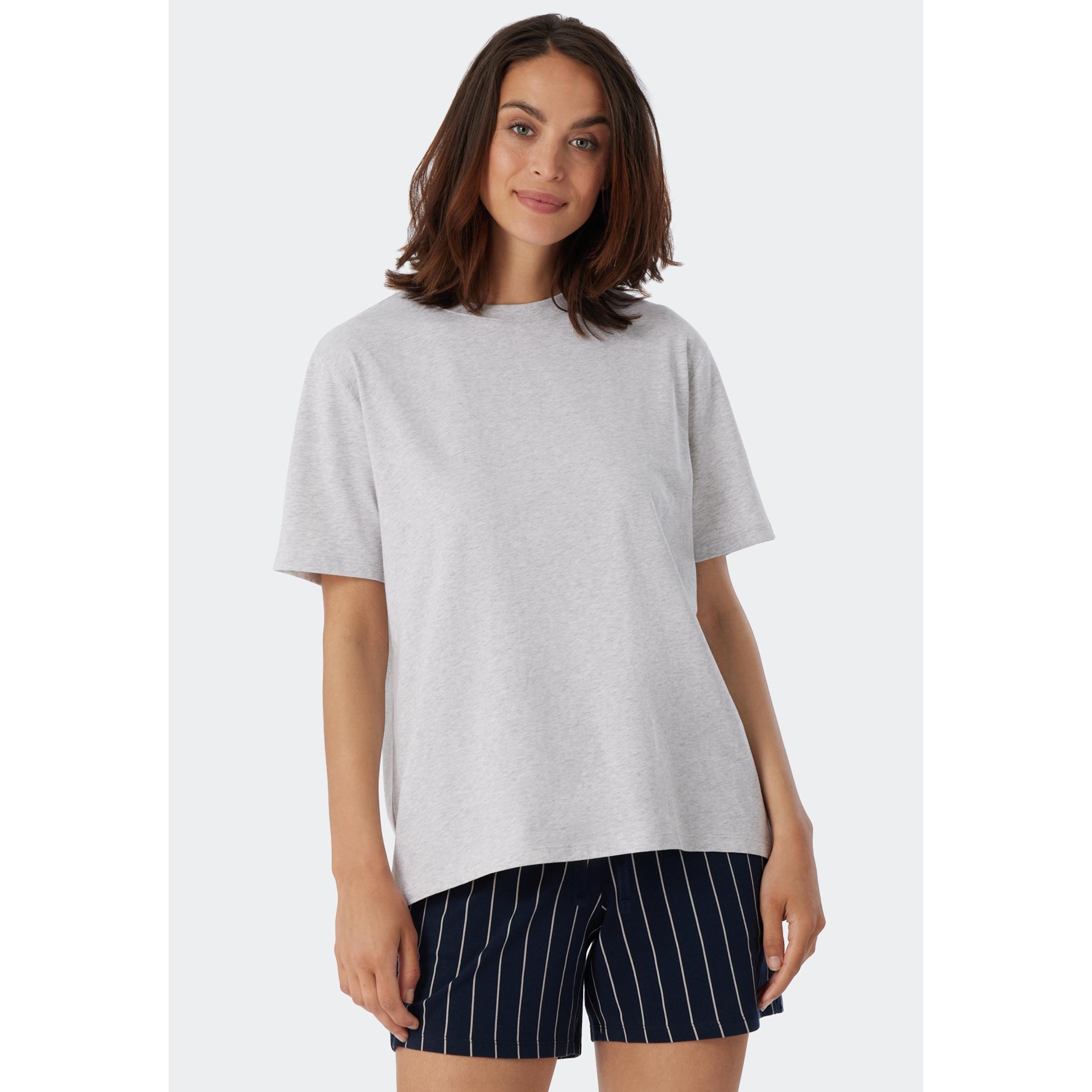 Schiesser, Damen, Pyjama, Mix & Relax Shirt, Grau, (38)